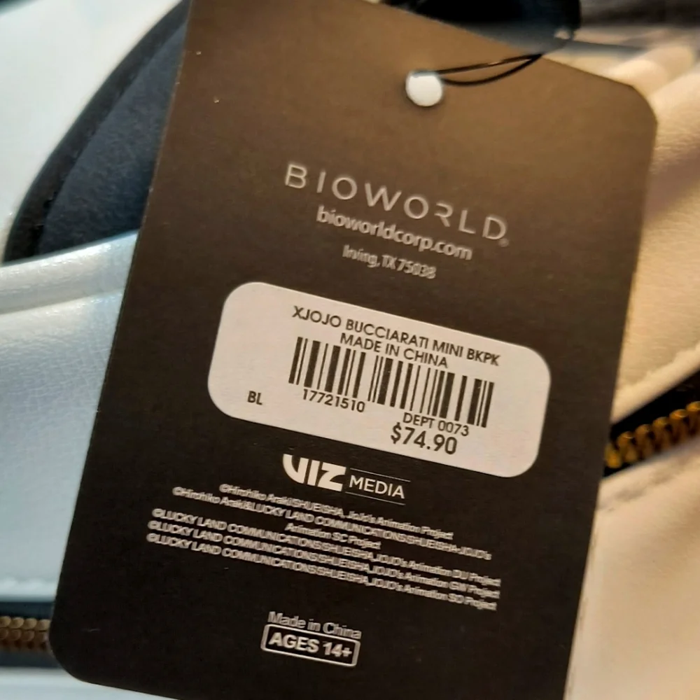 JoJo Bizarre Adventure Giorno Giovanna Group Mini Backpack NWT - Picture 8 of 10